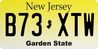 NJ license plate B73XTW