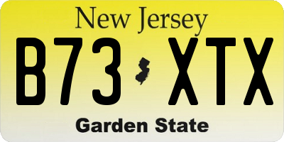 NJ license plate B73XTX