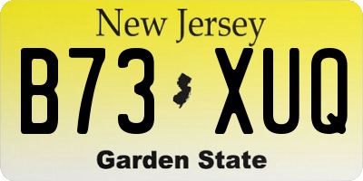 NJ license plate B73XUQ