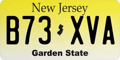 NJ license plate B73XVA
