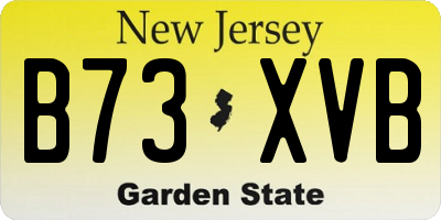 NJ license plate B73XVB
