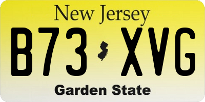 NJ license plate B73XVG