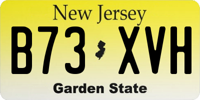 NJ license plate B73XVH