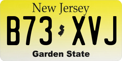 NJ license plate B73XVJ