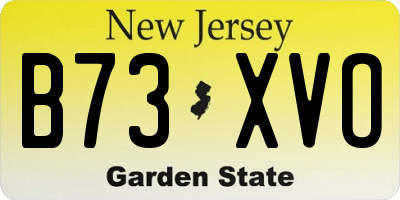 NJ license plate B73XVO