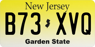 NJ license plate B73XVQ