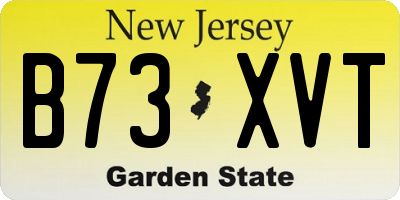 NJ license plate B73XVT