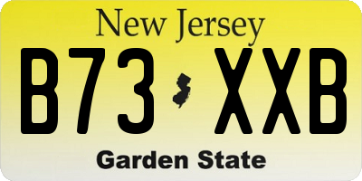 NJ license plate B73XXB