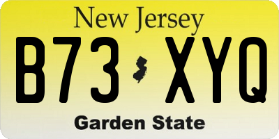 NJ license plate B73XYQ
