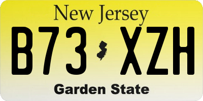 NJ license plate B73XZH