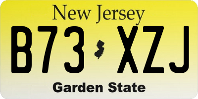 NJ license plate B73XZJ