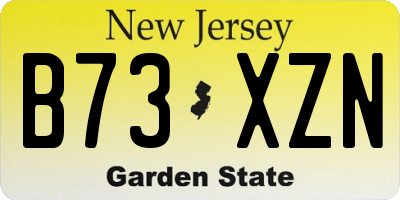 NJ license plate B73XZN