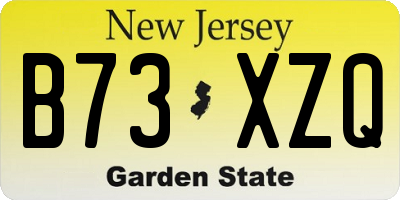 NJ license plate B73XZQ