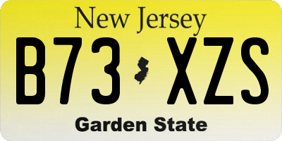 NJ license plate B73XZS