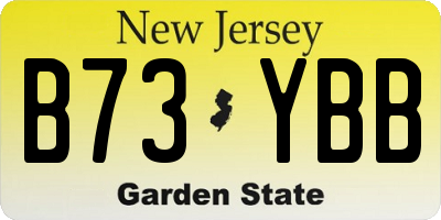 NJ license plate B73YBB