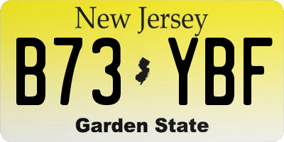 NJ license plate B73YBF