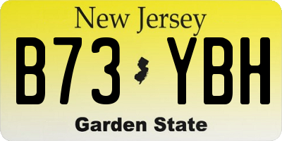NJ license plate B73YBH