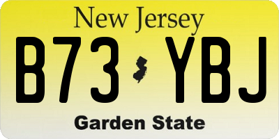 NJ license plate B73YBJ