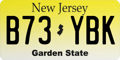 NJ license plate B73YBK