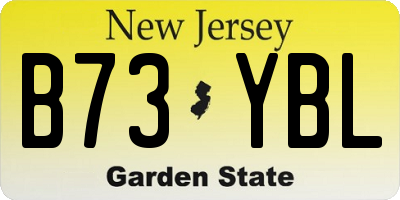 NJ license plate B73YBL