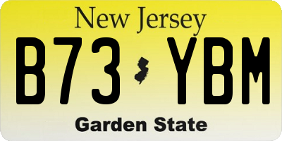 NJ license plate B73YBM