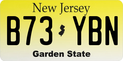 NJ license plate B73YBN