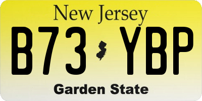 NJ license plate B73YBP