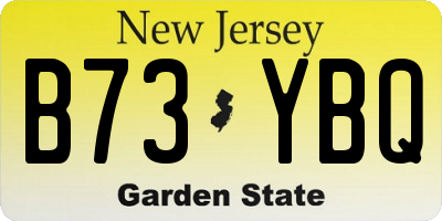 NJ license plate B73YBQ