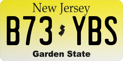 NJ license plate B73YBS