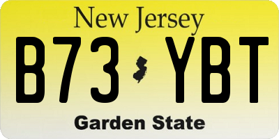 NJ license plate B73YBT