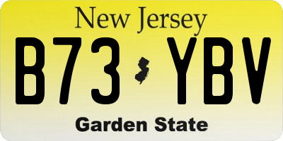 NJ license plate B73YBV