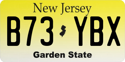 NJ license plate B73YBX