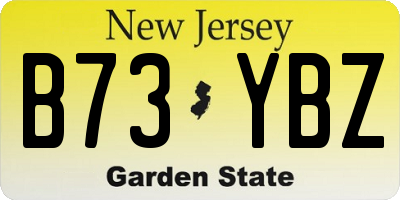 NJ license plate B73YBZ