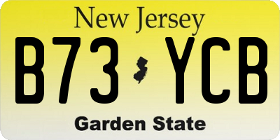 NJ license plate B73YCB