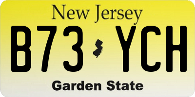 NJ license plate B73YCH