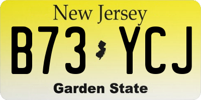 NJ license plate B73YCJ