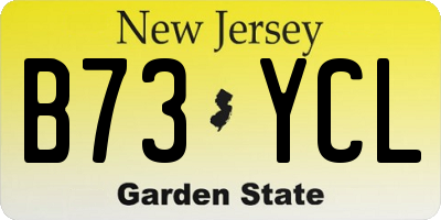 NJ license plate B73YCL