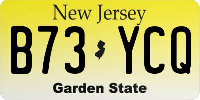 NJ license plate B73YCQ