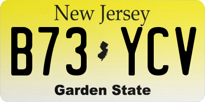 NJ license plate B73YCV