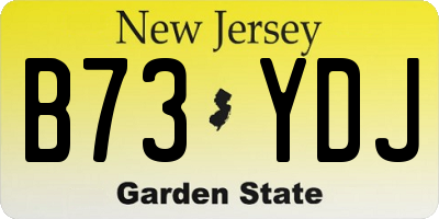 NJ license plate B73YDJ