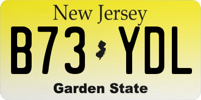 NJ license plate B73YDL