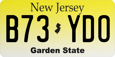 NJ license plate B73YDO
