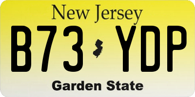 NJ license plate B73YDP