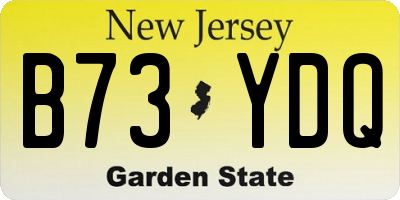 NJ license plate B73YDQ