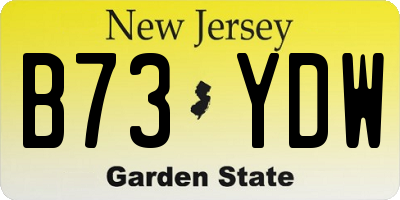 NJ license plate B73YDW