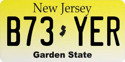 NJ license plate B73YER