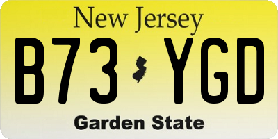 NJ license plate B73YGD