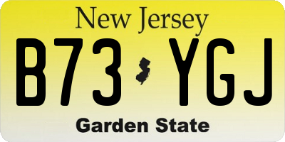 NJ license plate B73YGJ