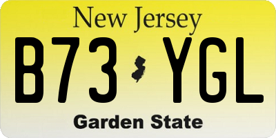 NJ license plate B73YGL