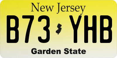 NJ license plate B73YHB
